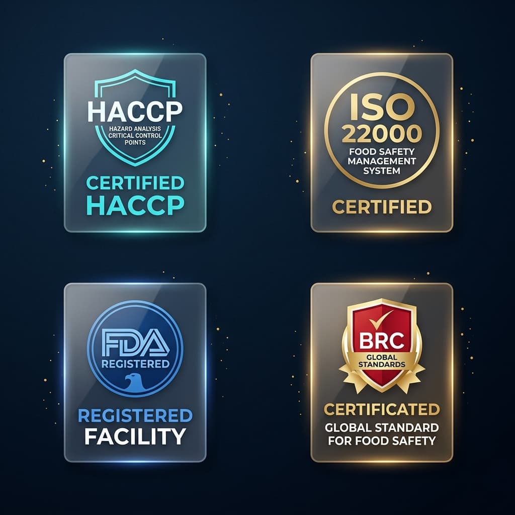 International food safety certification badges
